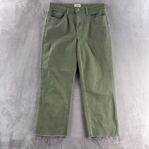 L'Agence Wanda‎ Jeans Womens Size 29x26 Green High Rise Cropped Stretch Denim